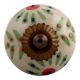 Pea Green Leaf Flower Ceramic Cabinet Knob Online